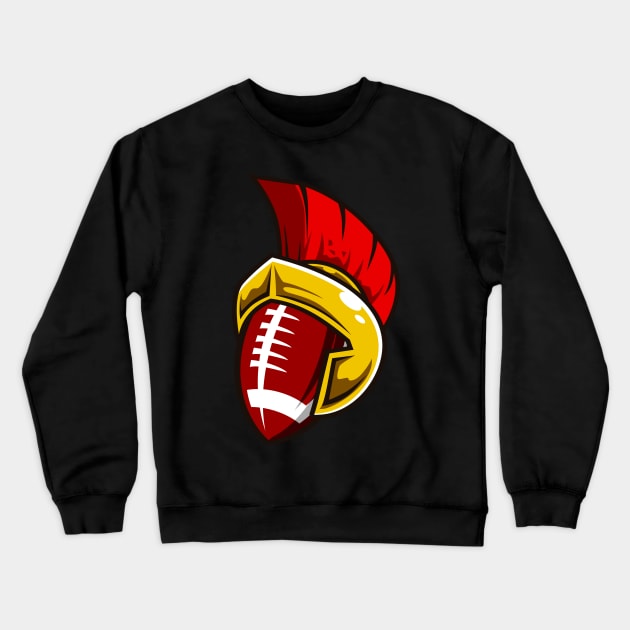 American Football Spartan Football Player Team Crewneck Sweatshirt by Foxxy Merch